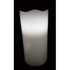 LED WAX PILLAR CANDLE - WHITE FLICKER - 15