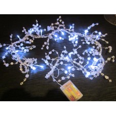 LED CRYSTAL GARLAND WITH WHITE LED LIGHTS