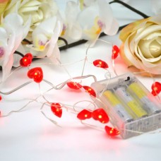 LED RED HEART STRING